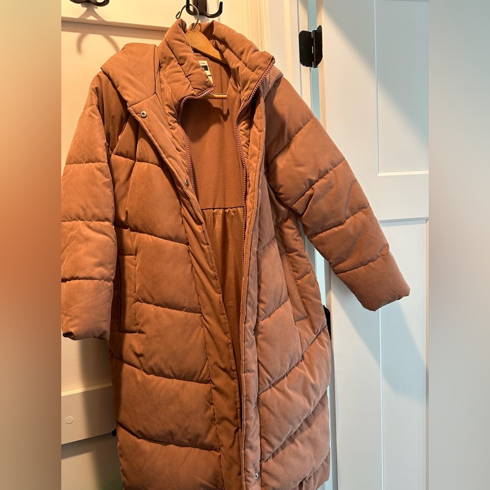 Abercrombie Ultra Long Puffer - terracotta